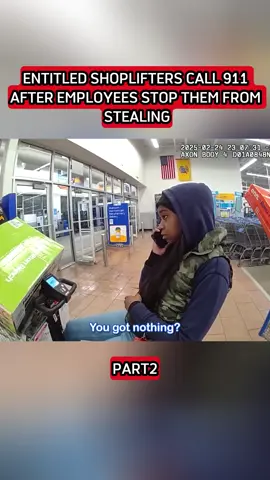 Entitled Shoplifters Call 911 After Employees Stop Them from Stealing #fyp #cops #police #bodycam 