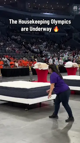 The Housekeeping #Olympics are underway in Las Vegas 🔥 @pardonmytake (via:@Las Vegas)  