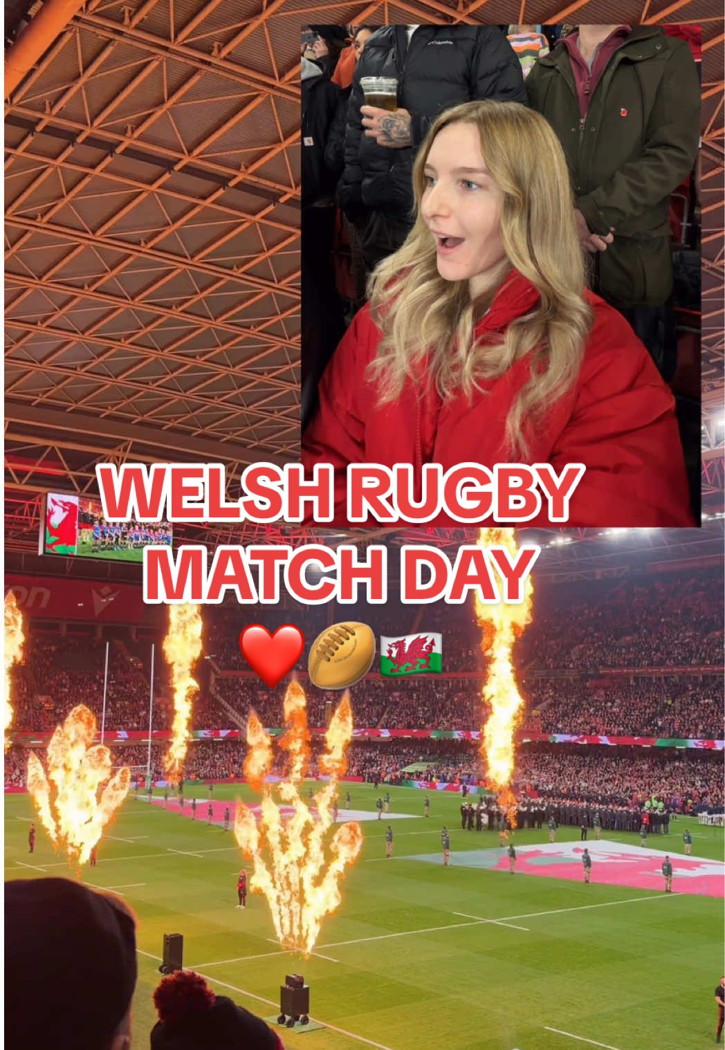 welsh rugby match day in cardiff 🏉  #welshrugby #rugbytiktok #cardiff #autumnnations #Wales 