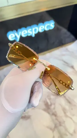 Custom Gucci • Handmade Diamond Cut with Hennessy Brown Tints and Gold Flash  Would you wear these⁉️💬 Frame: Gucci GG1806O 002  Lenses: Hennessy Brown Gradient 70-30% w Gold Flash Mirror Coating  Lenses Design: Custom (APEX) Shape 57x42 with Handmade Diamond Cut Edges  👓 See the world in luxury. From timeless classics to modern statement pieces, find the perfect pair that defines your vision and your style. With Free Shipping and Free 90 Day Returns.   💻 Shop the full collection online at Eyespecs.com and bring luxury straight to your doorstep 📞 877-EYESPECS (877-393-7732) 💬 WhatsApp: +1 (917) 487-6883 . . . ##eyespecs ##DesignerGlasses ##PrescriptionGlasses#gucci #guccieyewear 
