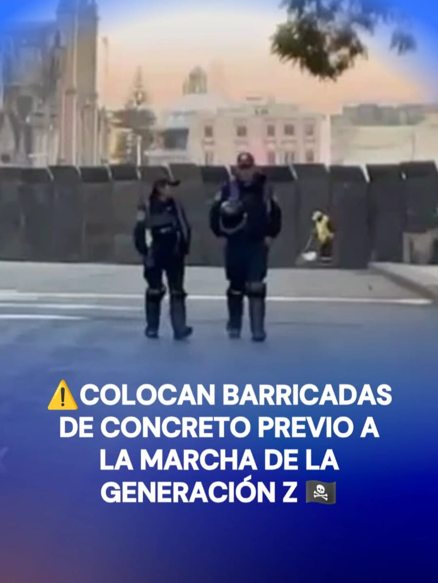 ⚠ Aumentan la seguridad en el Zócalo 🏴‍☠ Colocan barricadas de concreto previo a la marcha de la Generación Z. #TikTokInforma #TikTokMeHizoVer #FórmulaNoticias #Viral #México #Noticias #Política #Polémica #Seguridad