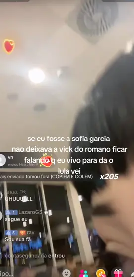 o clima pesadíssimo na live:/ #fy #fyp #viral #vickdoromano #sofiagarcia 