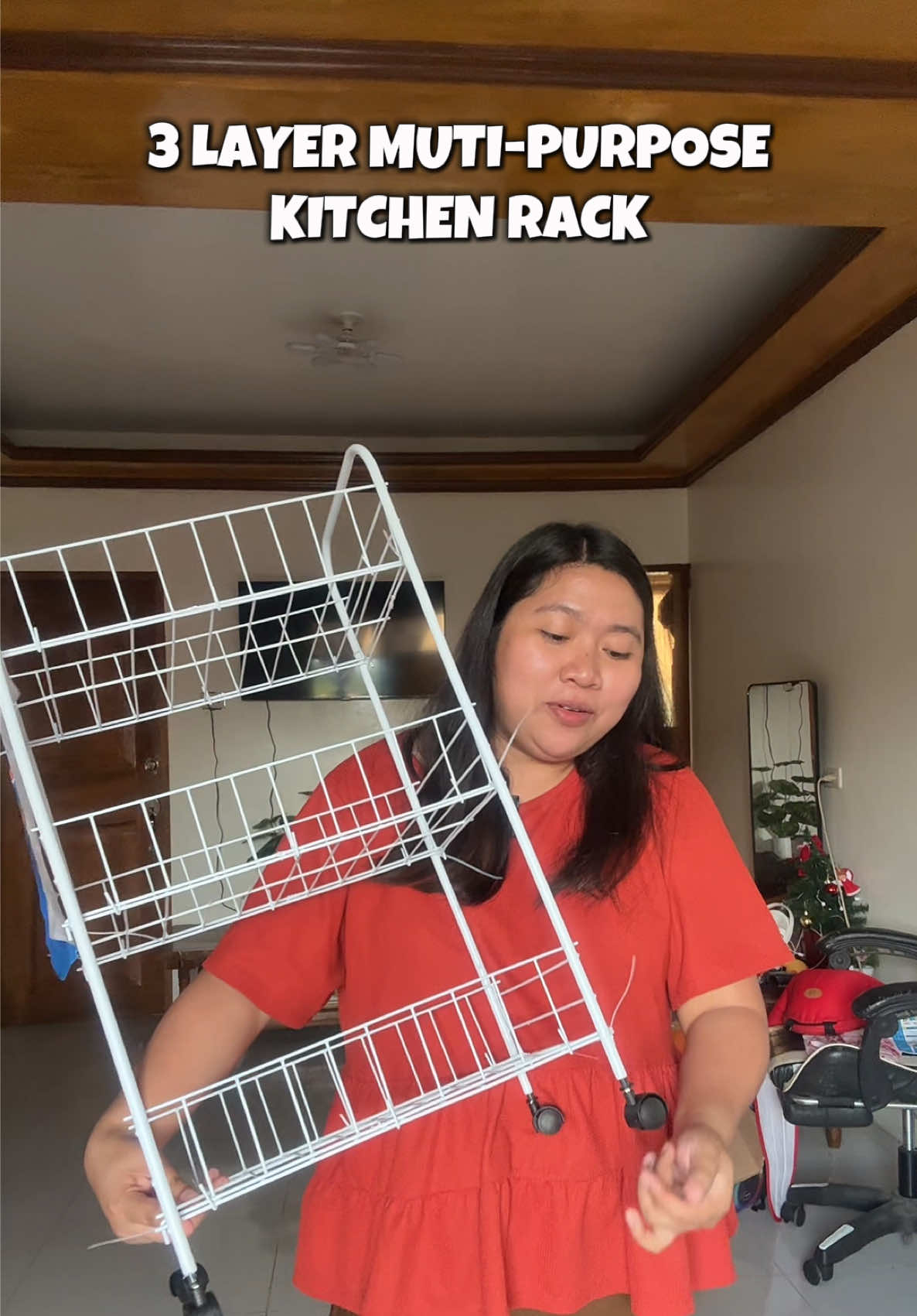 3 Layer Multi-purpose Rack- sobrang ganda ng storage rack na to! #storagerack #multipurposerack #tiktokph #KitchenHacks #tiktokbudolfinds 