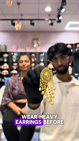 A Vama approved trick to enjoy signature earrings all day, so you can party harder 💃🏽 DM TO INQUIRE  📍Birmingham Boutique - 1st floor Soho Central Plaza, Soho Road, B21 9LR.  📍Leicester Boutique - Vama Collections, 106 Belgrave Road, LE4 5AT 📍London Boutique -  Vama, 352 Pinner Rd, North Harrow, HA2 6DZ #BridalJewelryTrends #vamacollections #WeddingInspiration #IndianBride #JewelryStyle         