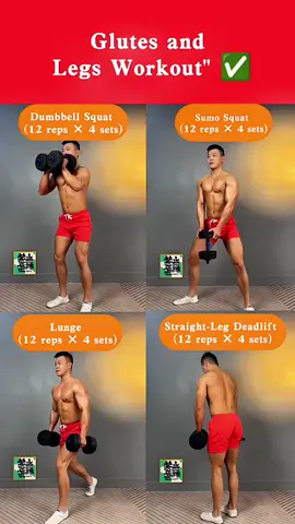 💯💪 Dumbbell exercise for beginners, for training the glutes and legs #Fitness #gymmotivation #dumbbell #homeworkout #exercise 