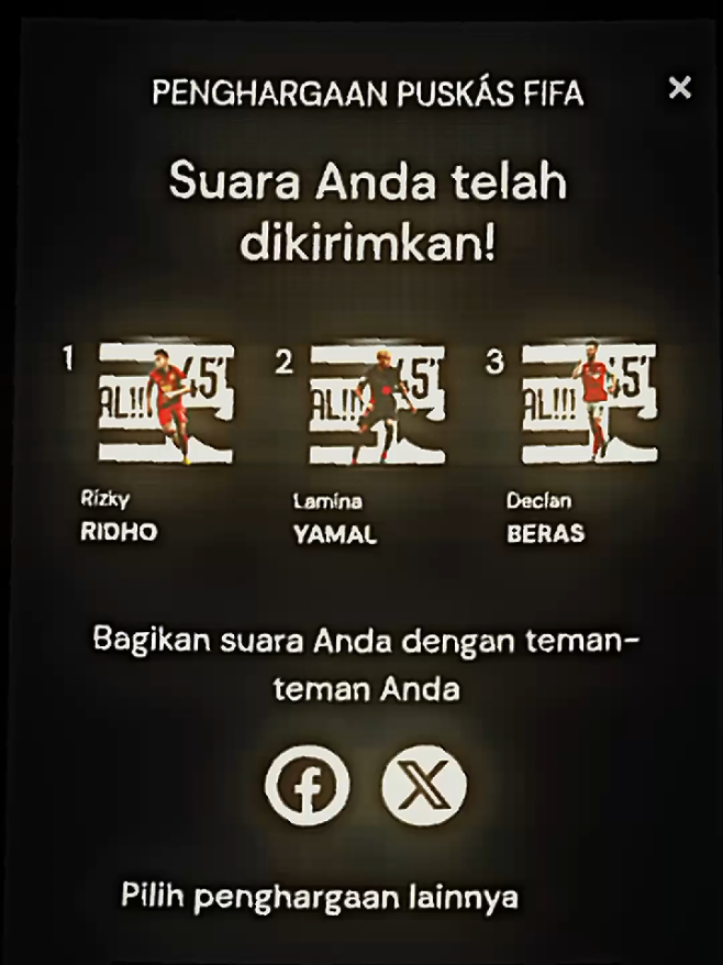 ayo vote rizki ridho gess #rizkiridho #persija #puskasaward #liga1indonesia #fifa 