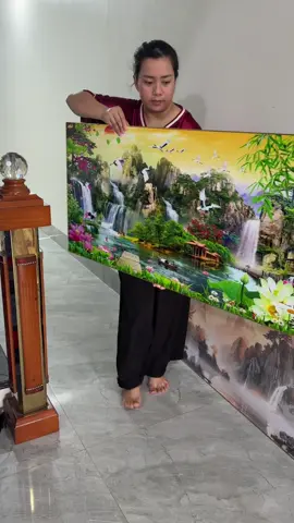 Tranh đơn Phong Cảnh kt 60-120#xuhuongtiktok #thinhhanhtiktok #hottrend #ngonbore 