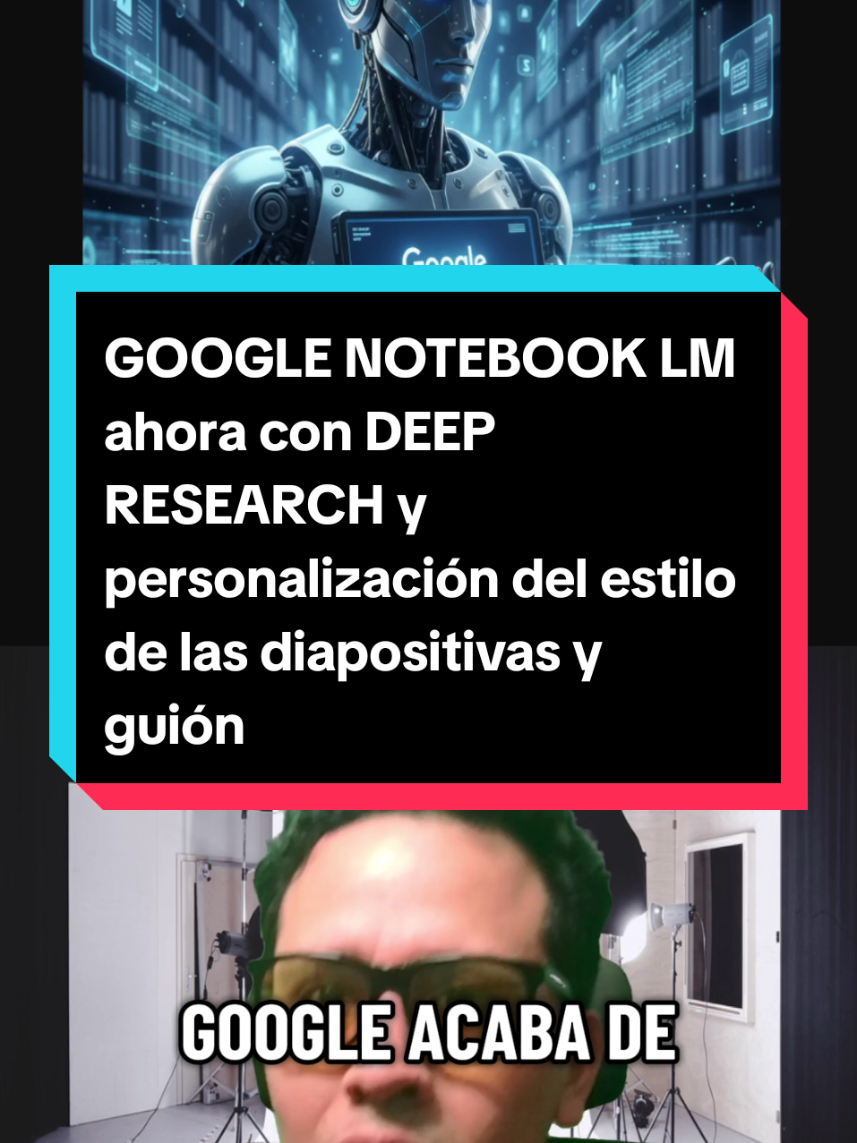 Google actualiza su Inteligencia Artificial como asistente de investigación Notebook LM con dos nuevas funciones, la primera es Deep Research en La opción de Descubrir Fuentes, y la segunda es la customizacion del estilo de la presentación del video, así como del guión de los presentadores con IA #másalládelchat #masalladelchat #IA #andygarcia #google #notebooklm #deepresearch 