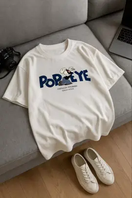 Strong style, zero effort. This Popeye Series slouchy boyfriend-fit tee delivers iconic cartoon attitude with all-day cotton comfort. Unisex, relaxed, and effortlessly cool-perfect for anyone who loves classic character vibes with modern streetwear drip. #fyp #foryou #foryourpage #viral #tiktok 