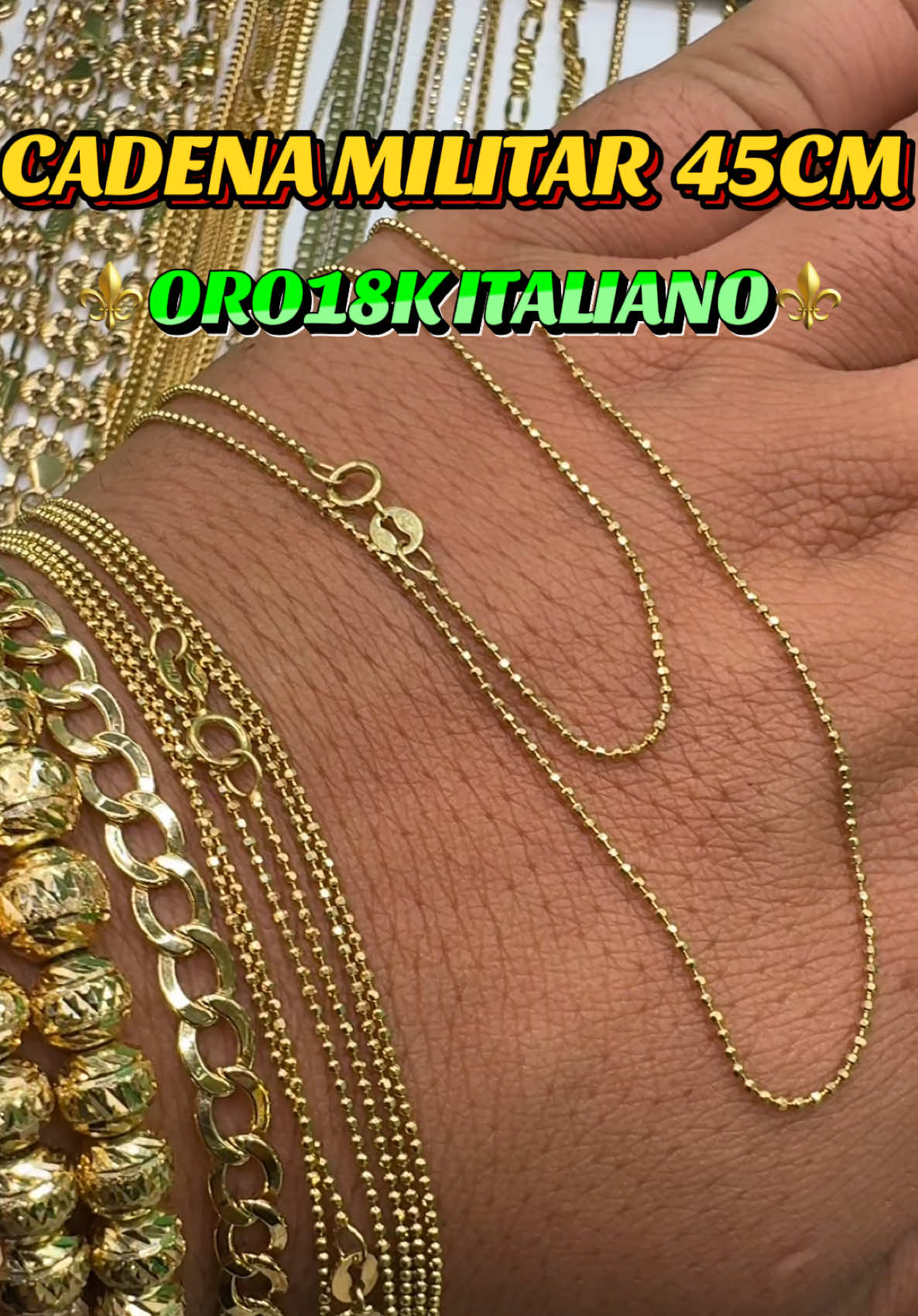 ⚜️CADENA MILITAR DISPONIBLE ORO18K ITALIANO⚜️ #joyas #oro18k #gold #oro #jewels 