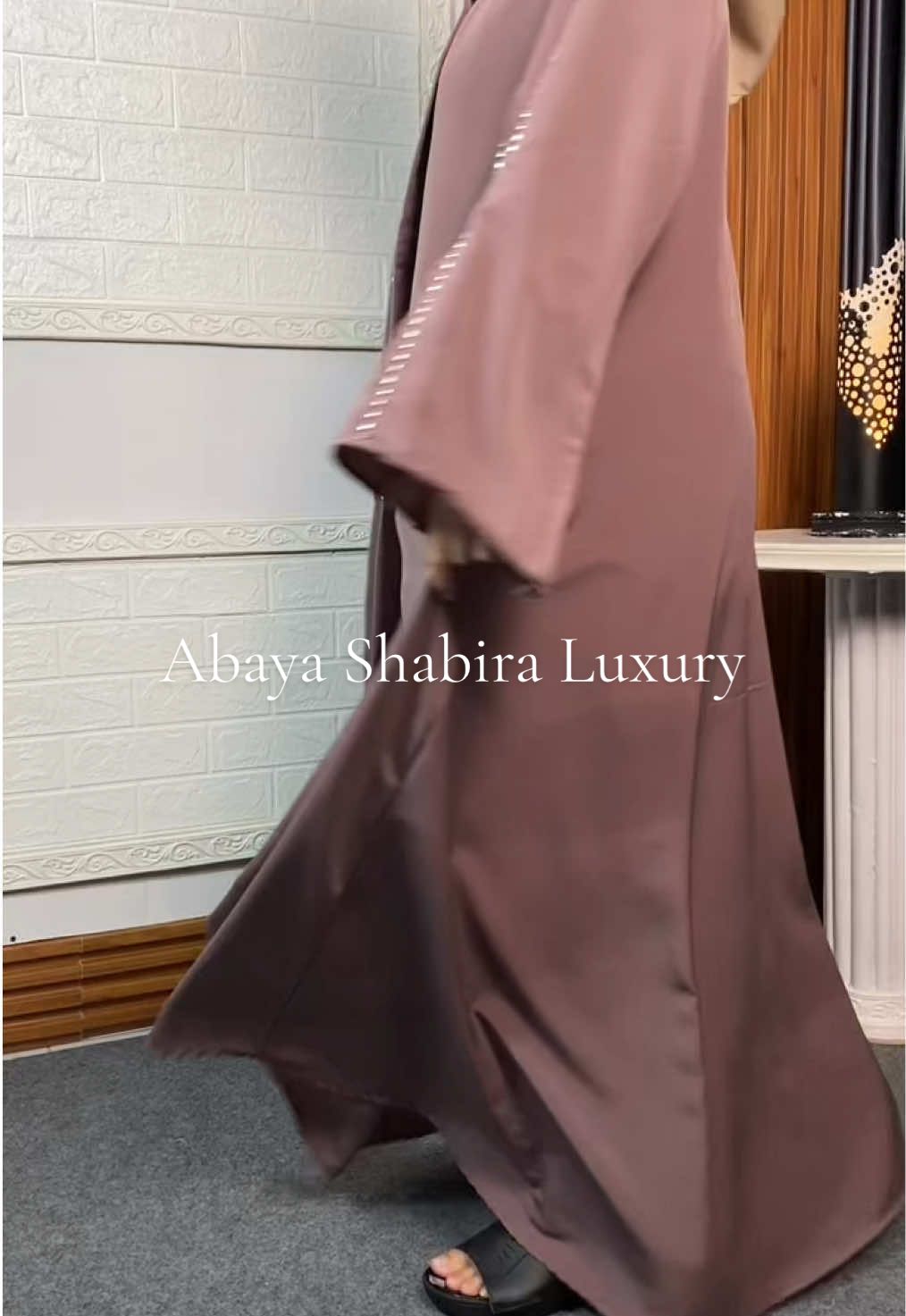 Look Abaya Shabira Luxury mauve 😍💕 #abaya #gamis #foryou #lebaran #outfitideas 
