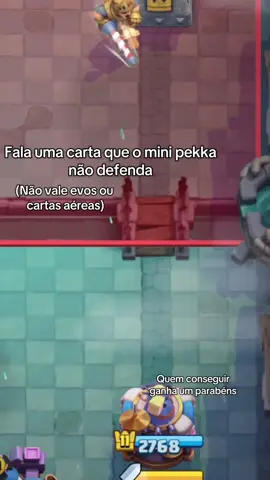 Fala uma carta que o mini pekka não defenda #vaiprofycaramba #fyyyyyyyyyyyyyyyy #clashroyale #minipekka #naoflopa 
