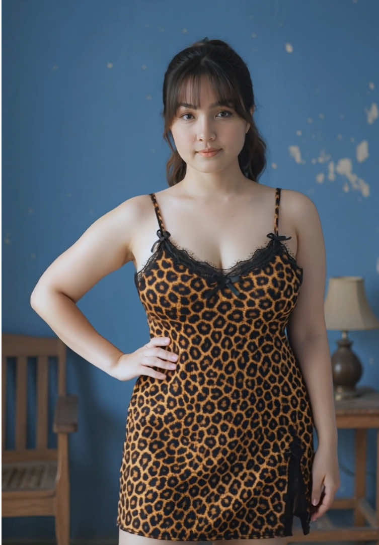 Dress leopard bikin rawr🧟‍♀️🥰#bajutidur #bajudinas #dastertidur #bajutiduradem 