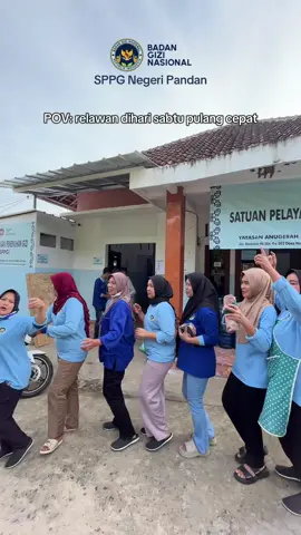 Relawan paling seneng kalo pulang cepet ya kann🤭😁 #mbg #sppg #sppgkalianda #sppgnegeripandan