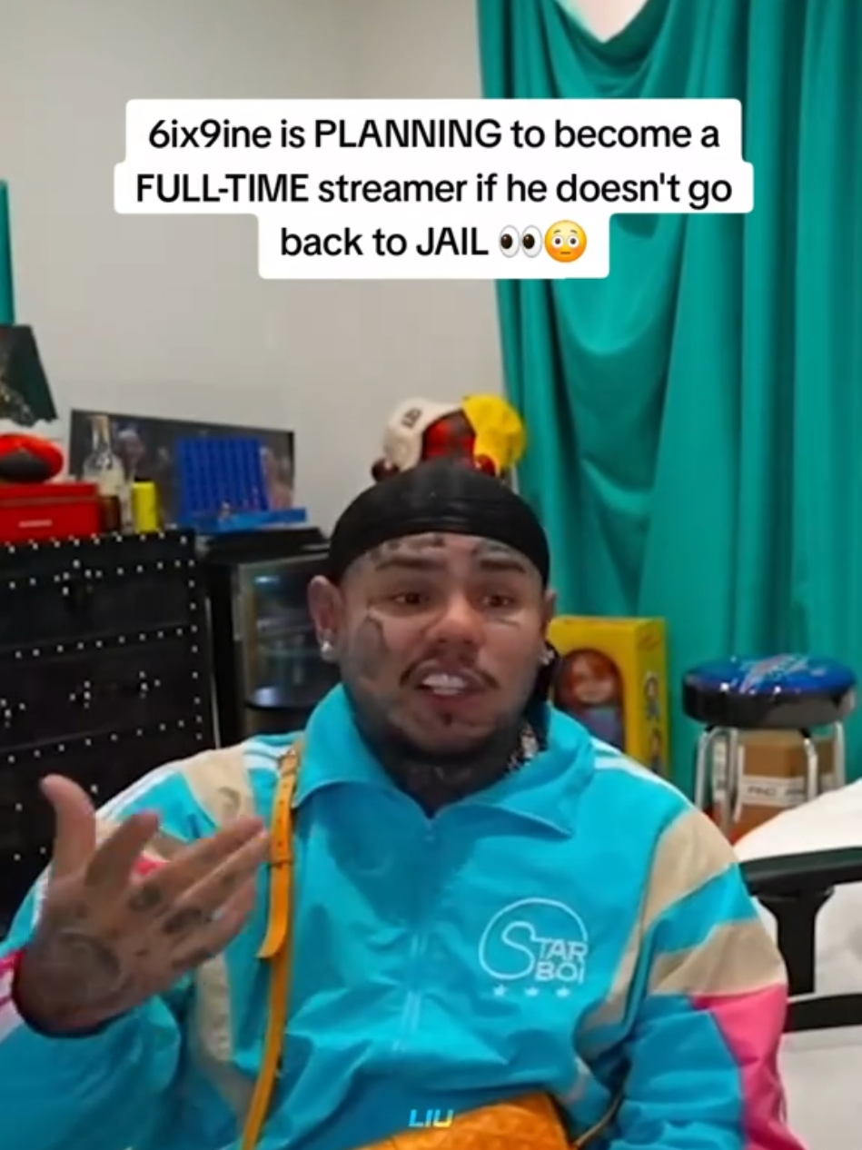 6ix9ine is PLANNING to become a FULL-TIME streamer if he doesn't go back to JAIL 👀😳 #6ix9ine #adinross 