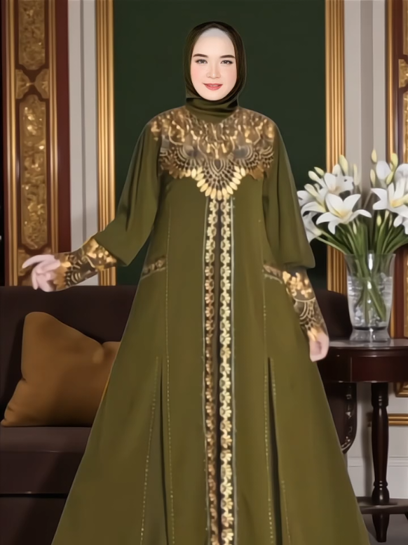 Abiyyuco TA9026 Gamis Abaya #fashionwanita #nyaman #lembut #mewah 