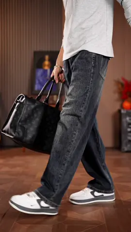 Quần Jean Nam Baggy Ống Suông Wash Smoke 2 Màu Chất Vải Dày Dặn #quanjean #quanjeannam #quanongrong #thoitrangnam #xuhuongtiktok 