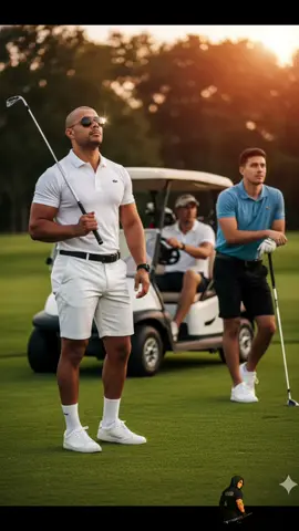 🪄CLUBE DE GOLFE ⛳📸 1️⃣ 𝐀𝐁𝐑𝐀 𝐒𝐄𝐔 𝐂𝐇𝐀𝐓 📱 2️⃣ 𝐄𝐒𝐂𝐎𝐋𝐇𝐀 𝐒𝐔𝐀 𝐅𝐎𝐓𝐎 📷 3️⃣ 𝐂𝐎𝐋𝐄 𝐒𝐄𝐔 𝐏𝐑𝐎𝐌𝐏𝐓 🧾 📸 𝐀 𝐌Á𝐆𝚰𝐀 𝐄𝐒𝐓Á 𝐅𝐄𝚰𝐓𝐀📸🪄 #Gemini #fotos #style #prompt #chatgpt Usando a imagem acima enviada crie um retrato hiper realista do homem 30 anos corpo definido,que está num clube fechado de cavalheiros jogando golfe , ele de pé com o taco apoiado em seu ombro esquerdo olhando levemente pra cima tenta ver até onde sua tacada vai alcançar , campo de golfe profissional com a grama bem aparada e tudo de forma organizada e bem feita ele passa sua tarde jogando com mais 02 amigos do trabalho, um deles sentado no carrinho de golfe mais ao fundo nas suas costas se percebe ele de forma desfocada olhando na mesma direção que o homem da foto olha , seu outro amigo a direita com um apolo Azul shorts preto e sapatênis masculino branco apoiado com as mãos no taco ao chão também olha pra ver até onde essa tacada vai alcançar , céu num tom alaranjado devido o fim de tarde estar chegando cria um tom de luz que merece indicações ao Oscar essa imagem , o homem da foto usa : polo Branca da Lacoste bem justa ao corpo , ela é simples e minimalista, shorts branco social com um cinto preto , rolex Preto no pulso direito , ele usa óculos de aviador pretos com brilho do sol refletindo sobre ele , e sapatênis todo branco com meia cano curto , ambiente verde a sua volta é encantador , use qualidade 8k Full HD sem alterar as características faciais ( , olhos , boca , nariz  , estrutura óssea , tom de pele ) tudo deve permanecer exatamente como da foto acima enviada Detalhe : o homem na foto acima está em boa forma e definido, moreno