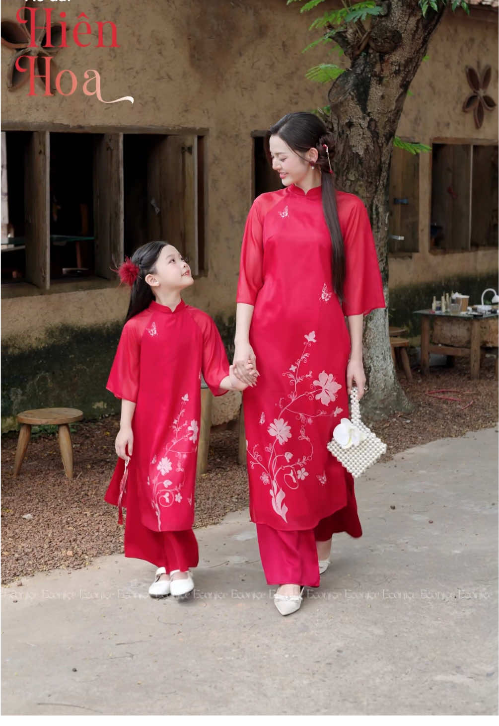 Phiên bản áo dài tết Hiên Hoa mới nhất cho mẹ và bé yêu ạ #aodaitet #tet2026 #aodaimebe 