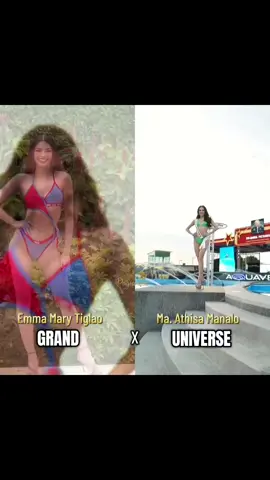Emma x Athisa serving international queen energy! 🇵🇭🔥 One giving Miss Grand power, the other giving Miss Universe elegance — parehong hindi nagpatalo sa swimsuit performance. 👑 Two queens. Two eras. One unstoppable slay. ✨ #missuniverse  #missuniversephilippines  #athisamanalo  #emmamarytiglao  #fyp 