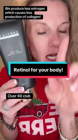For the girlies that are in their dermatologist and menopause era! Due to hormones, our body starts producing less estrogen that in return produces less collagen. Then that creepy skins starts. Using this @DRMTLGY retinol body lotion can help with those areas in the body that are starting to looked a little aged. I love this for my hands and for my arms! #retinol #over40club #antiaging #skincare #bodylotion 