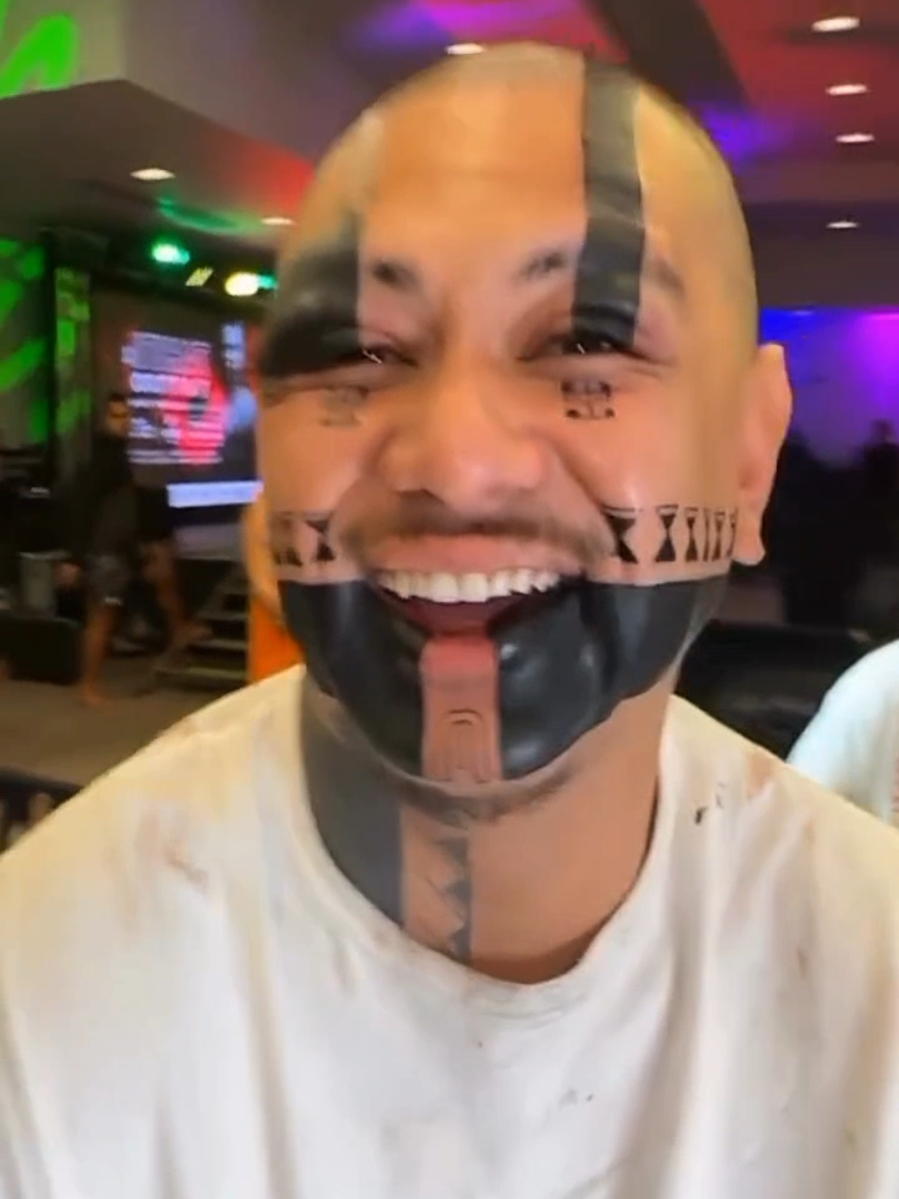 Solid black tribal style face head tattoo  tattoo artist Th.ink #tattooideas #worldsbesttattoos #besttattoos #facetattoo #headtattoo 