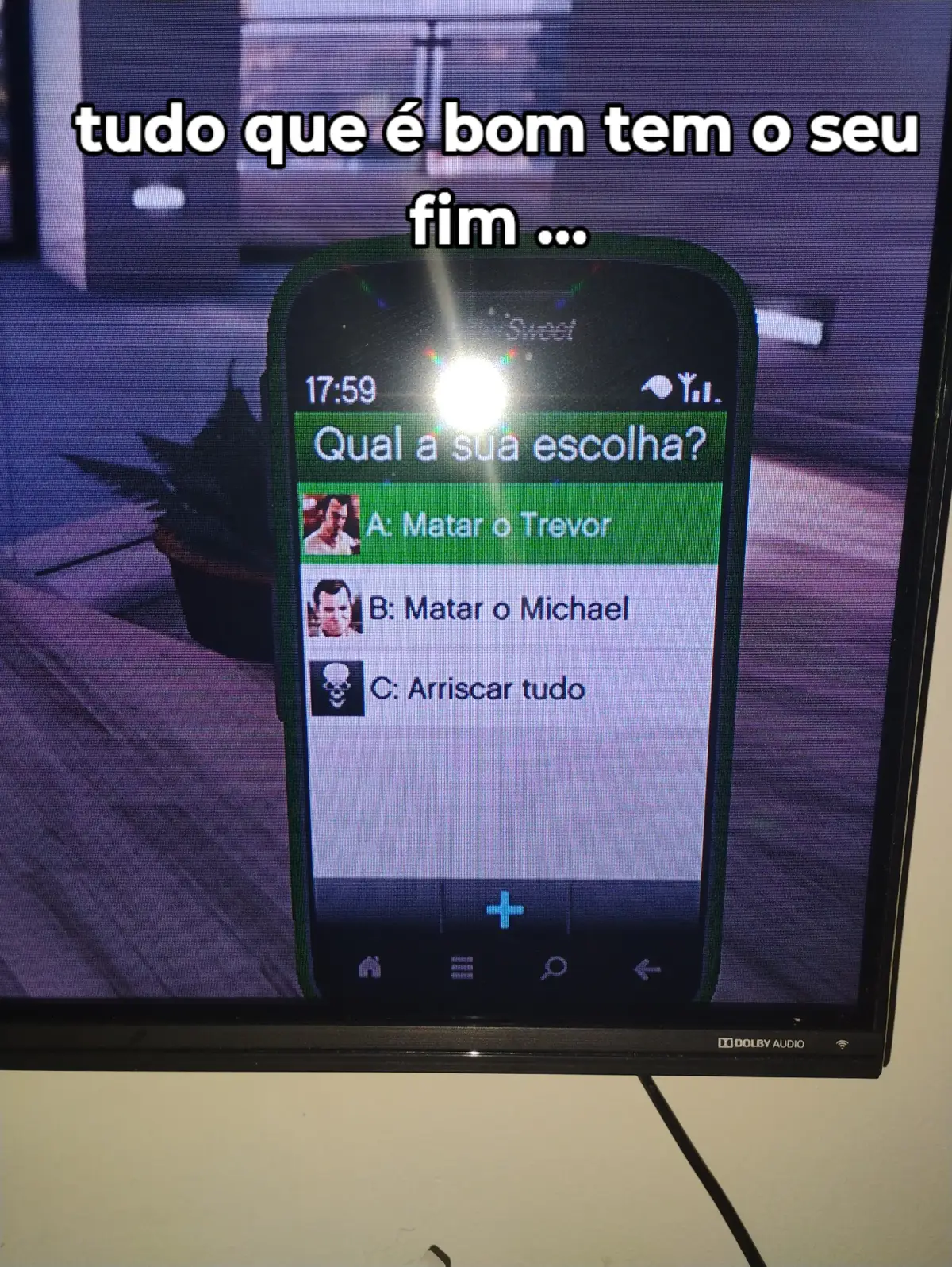 óbvio que eu escolhi arriscar tudo #video que acabei de ver#fyp #gta 5#foryou #foryoupage 