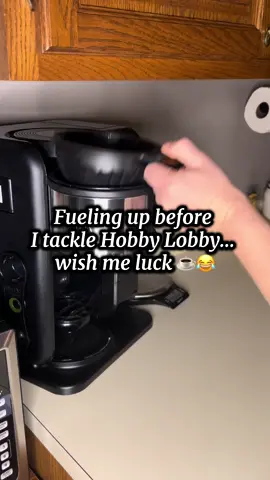 Morning coffee first… Hobby Lobby next ☕🛒 Who else shops fueled by caffeine? #MomLife #MorningRoutine #CoffeeLover #HobbyLobby #RelatableMom 
