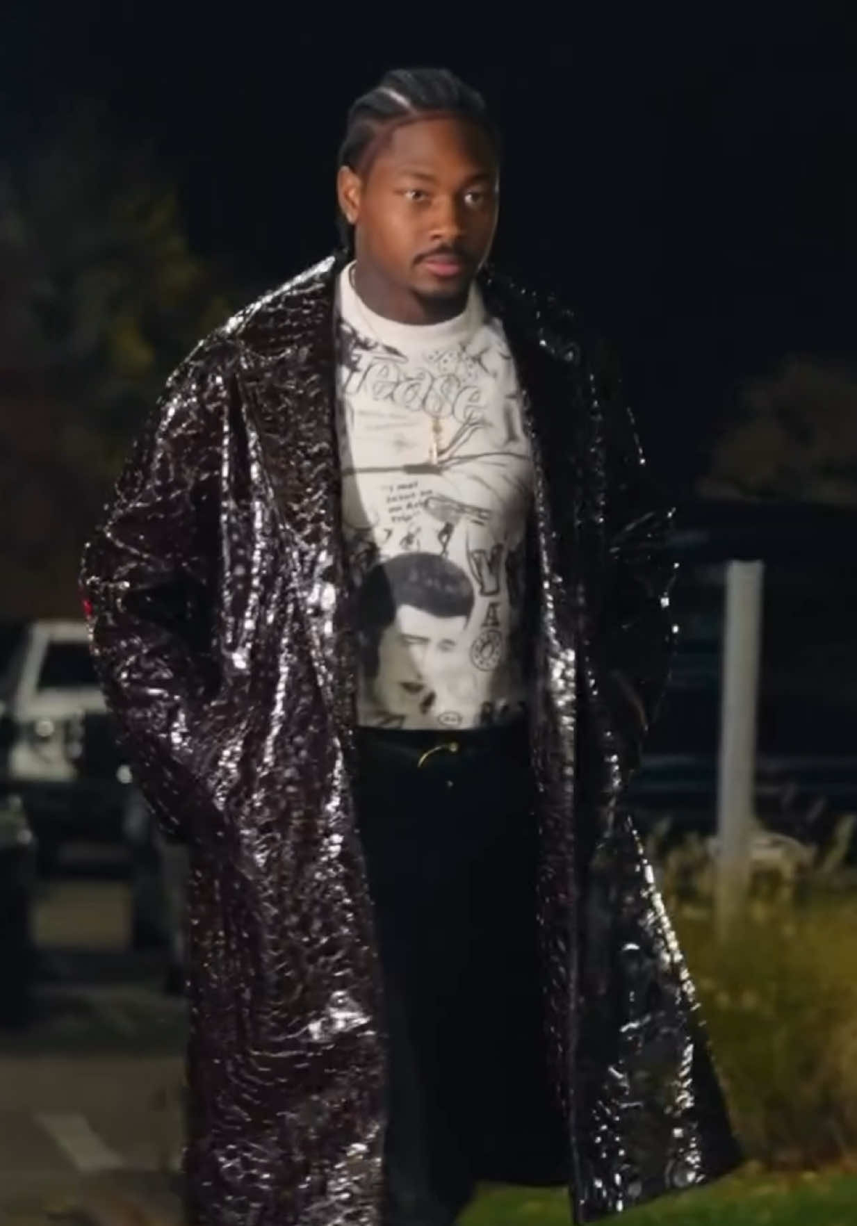 Stefon Diggs TNF Coat went Crazy 💧#nfl #blitzfits #stefondiggs #tnf #mensfashion 