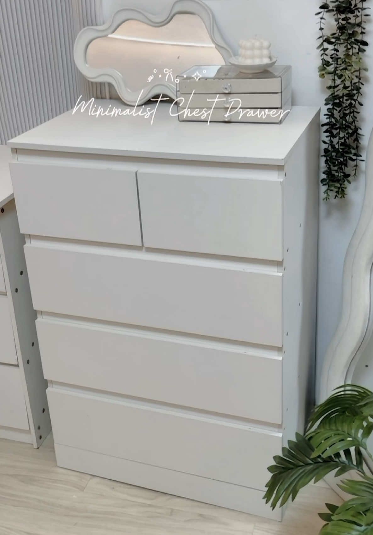 Minimalistic Chest Drawer super ganda🥹🤍#drawercabinet #whitedrawer #minimalistdrawer#fyp #trend 
