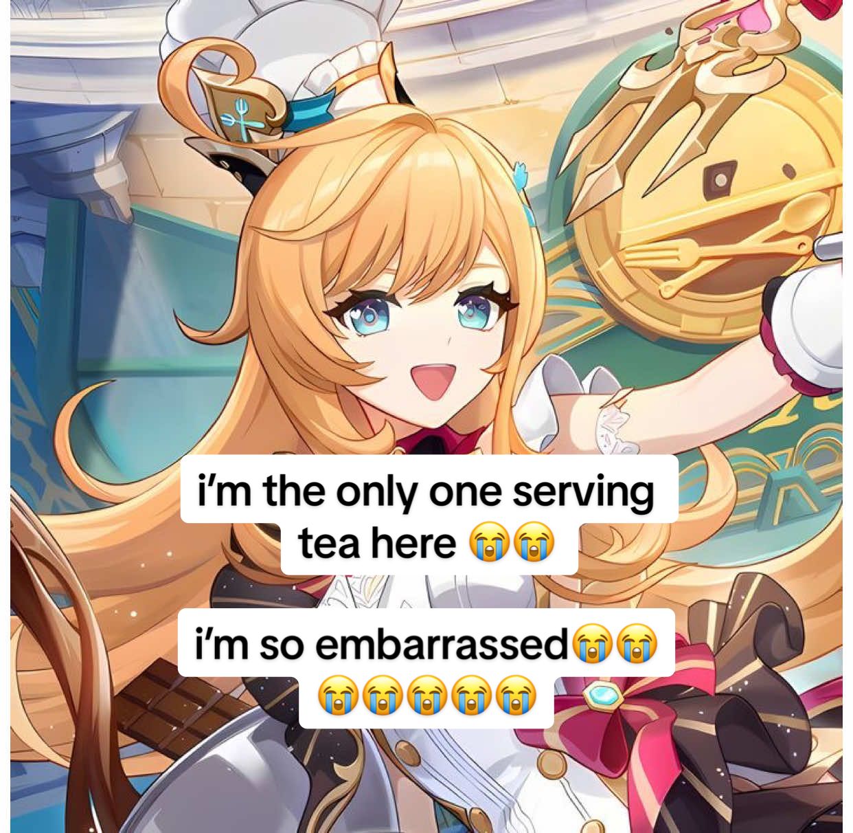 now why would i make this. as soon as i heard of that stupid yes chef songcloud song i thought of escoffier im sorry #escoffier #GenshinImpact #edit #funny #fontaine 