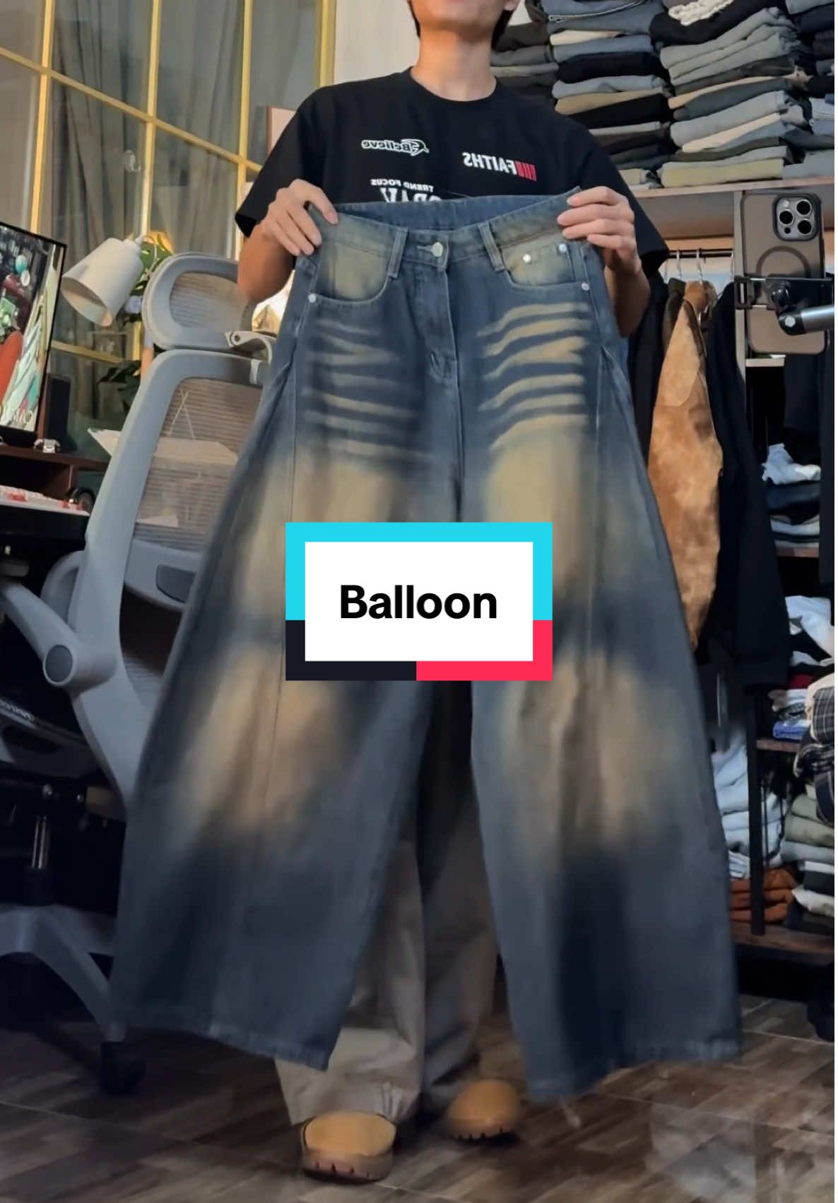 Quần jeans balloon #jean #quanjean #jeanongrong 