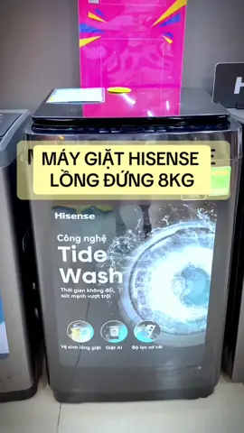 [Máy giặt mini giá rẻ] Máy giặt Hisense lồng đứng 8kg, tiết kiệm điện, nước, nhiều chế độ giặt #hisense #maygiat #xuhuong #trending #trend 