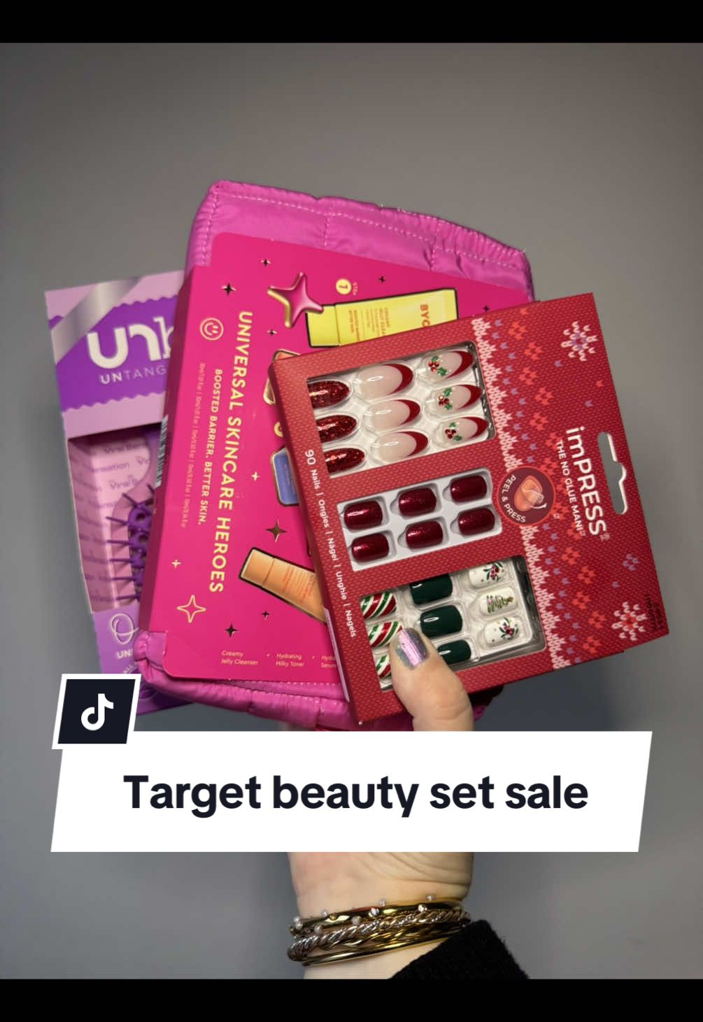 Beauty sets on sale at Target right now @target @KISS Nails @Unbrush @byoma #targetbeauty #targetfinds #byomaskincare #unbrush #kissnails 