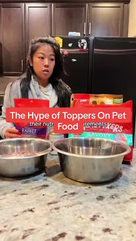 ❗️the hype of toppers i can’t 🤦🏻‍♀️ this is a reminder that you do NOT have to put toppers in your dog’s kibble. i know overconsumptionism is at its peak, but don’t get easily influenced to buy buy buy. pre-made raw is expensive. i have buy 2 of these bags every week. basically dog food doesn’t have to be super complicated. don’t let people influence you to buy this & that.