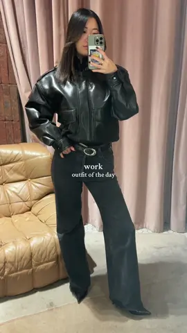 classic all black leather moment. #outfitinspo #OOTD #aritziaoutfits #fashiontok 