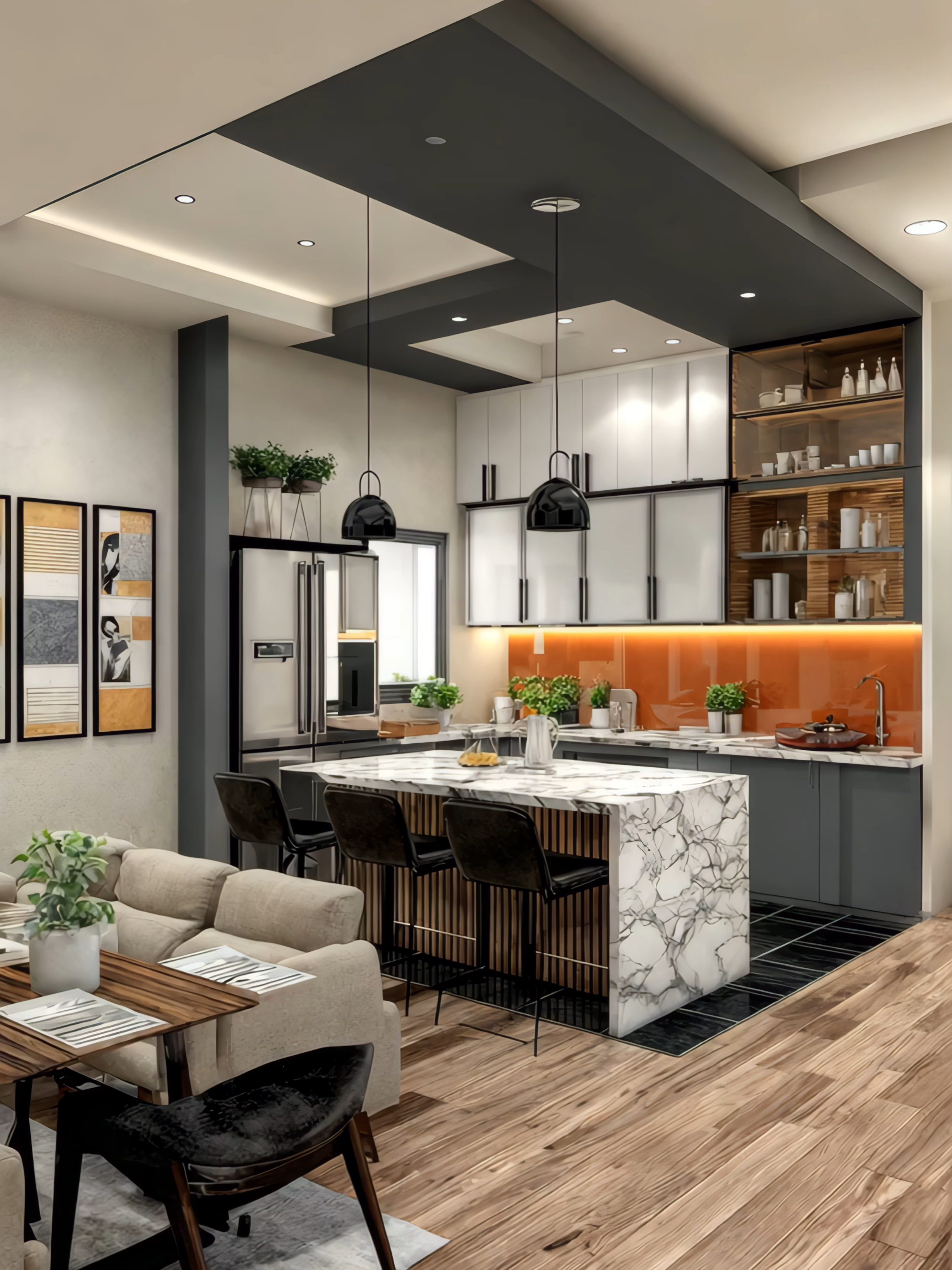 Căn bếp đẹp tới mức phải quay chậm vài lần#noithattugia #phongbep #phongbephiendai #noithatphongbep #xuhuongnoithat #maunoithatdep