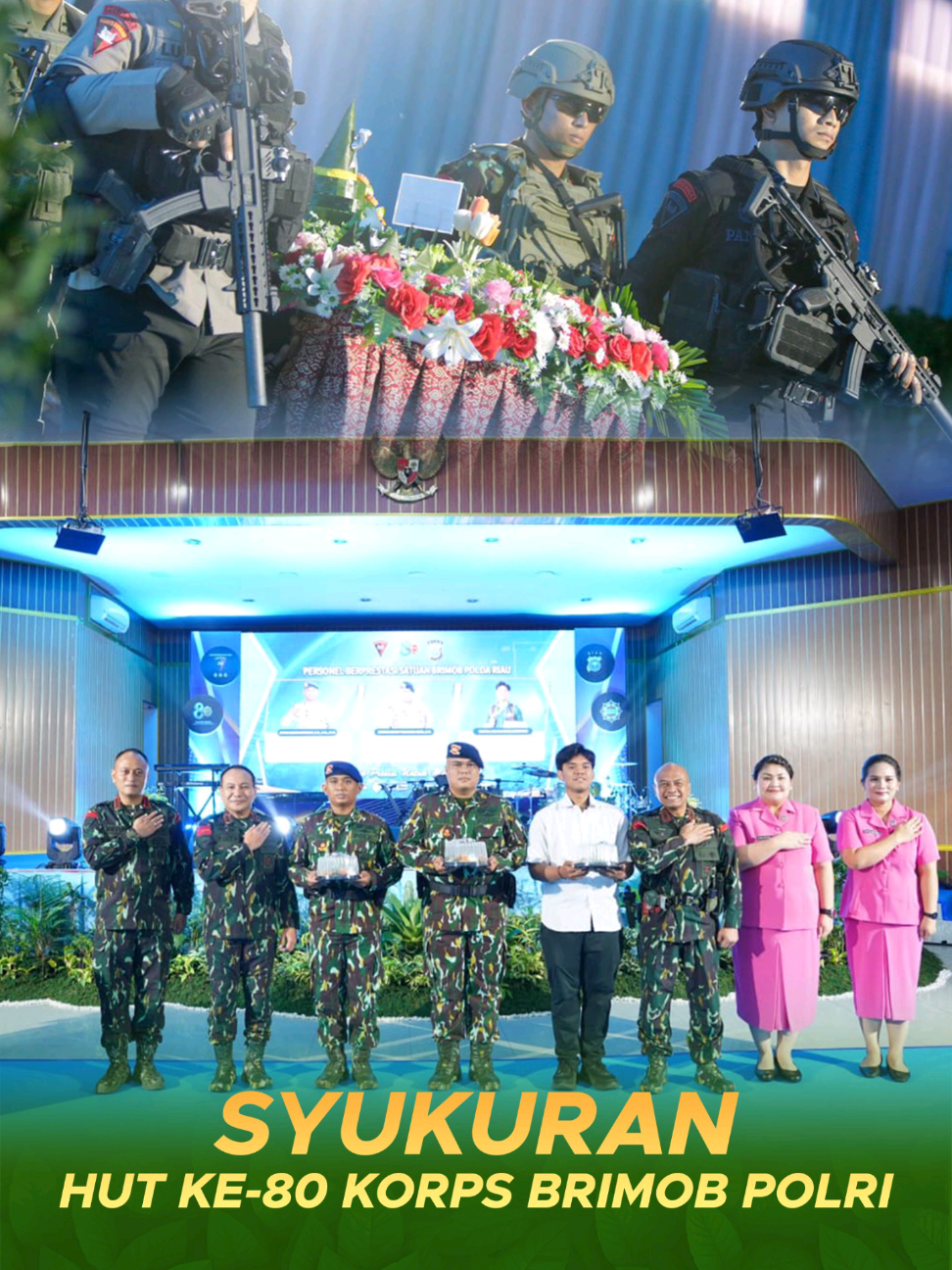 Kapolda Riau, Irjen Pol Herry Heryawan, memimpin syukuran HUT ke-80 Korps Brimob Polri Polda Riau. Dalam arahannya, Kapolda Riau menekankan bahwa personel Brimob Polda Riau memiliki 'DNA Kesetiaan' yang tiada bertepi. Semangat ini berakar dari tokoh legendaris Humala Silalahi, 'Harimau dari Kampar', yang mewujudkan loyalitas utama 'Satya Haprabu', setia kepada negara dan pimpinan. Dirgahayu Korps Brimob Polri! #HUTBrimob80 #KapoldaRiau #HumalaSilalahi #BrimobPoldaRiau