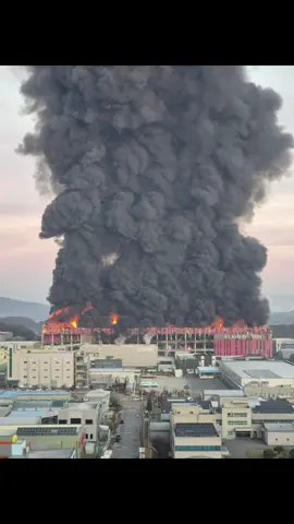 Cháy suốt 7 tiếng rồi mà vẫn còn cháy to hơn nữa. #천안 #유학생 #화재 #풍세 