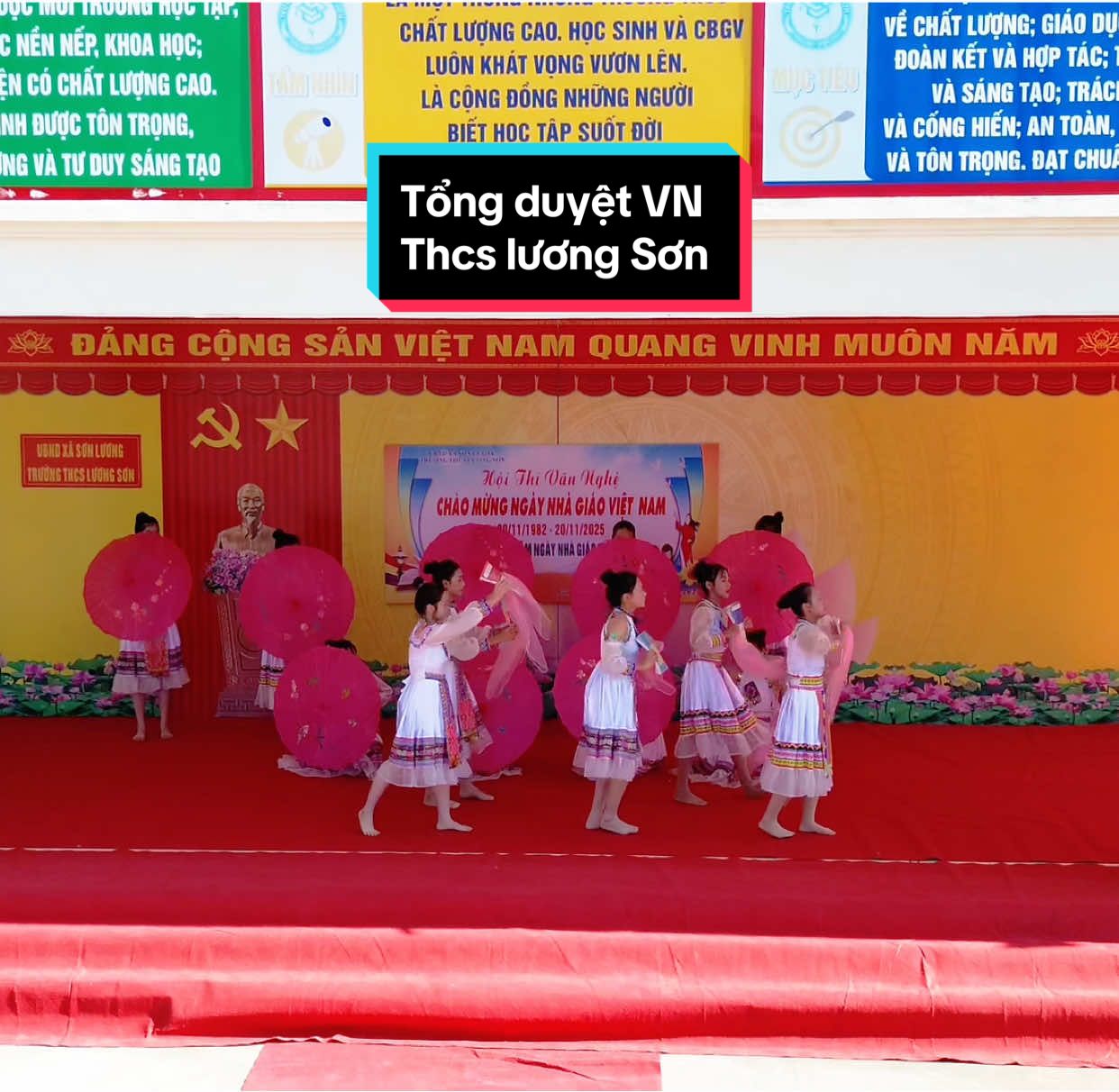 Tổng duyệt văn nghệ để chào mừng ngày 20/11 tại trường thcs lương Sơn #xh #thcs #trend #truongthcsluongson #levietluong 