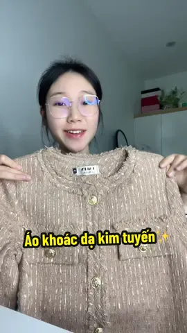 Áo khoác dạ kim tuyến siu đẹp siu sang🥰#aokhoacnu #aokhoacmuadong #aokhoacxinh 