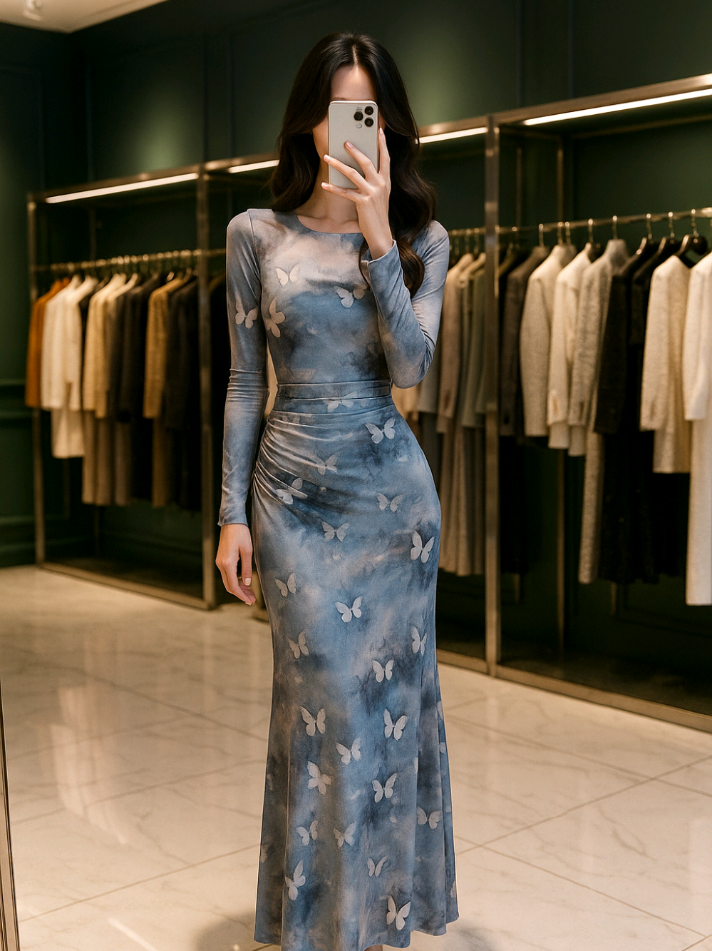 First Girl - Gaun Mesh Pinggang Ramping Motif Kupu Kupu Lengan Panjang #gaunmeshpinggang #lenganpanjang #fyppppppppppppppppppppppp #masukberanda #fypage 