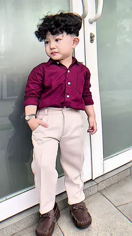 MasyaAllah kemeja terbaru nih warna burgundy spill gk 🤏🏻🥰 #ootdanakcowok #outfitanak #bayiganteng #fyp #fyppppppppppppppppppppppp 