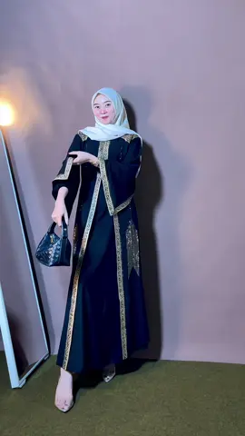 MasyaAllah Abaya turkey MEWAH & ELEGANT untuk hari raya✨🖤 #abayamewah #abayalebaran #outfitlebaran 