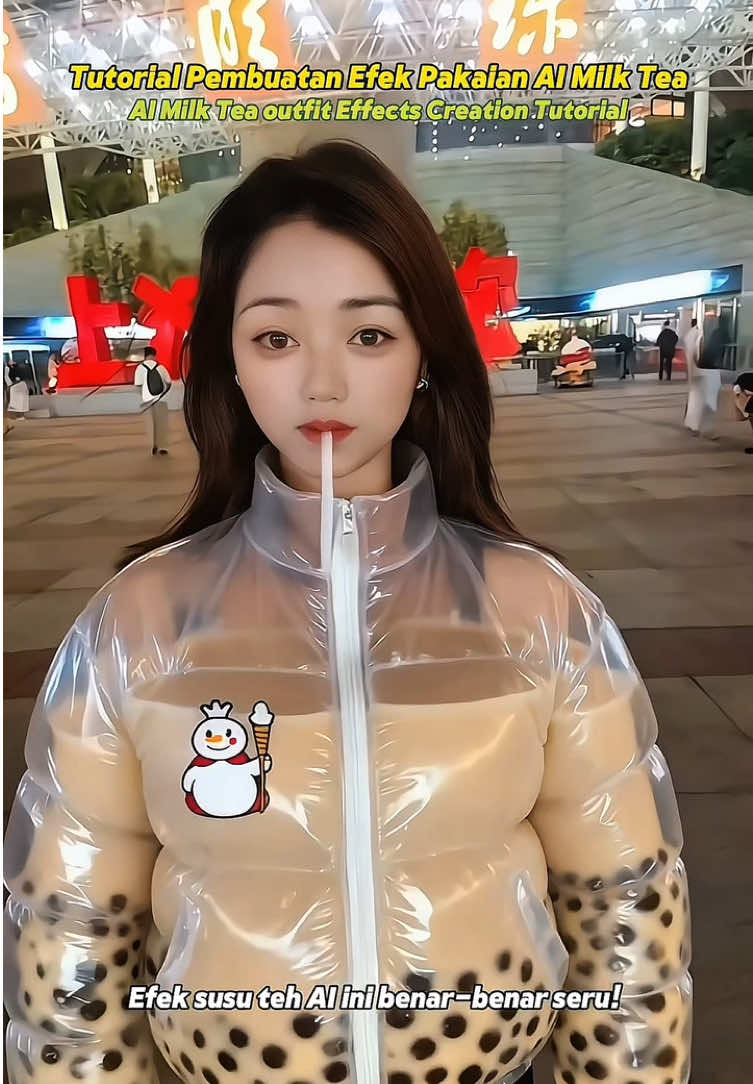 Tutorial Pembuatan Efek Pakaian AI Milk Tea AI Milk Tea outfit Effects Creation Tutorial #capcut #capcutpioneer #capcutforus #aifilter #susu 