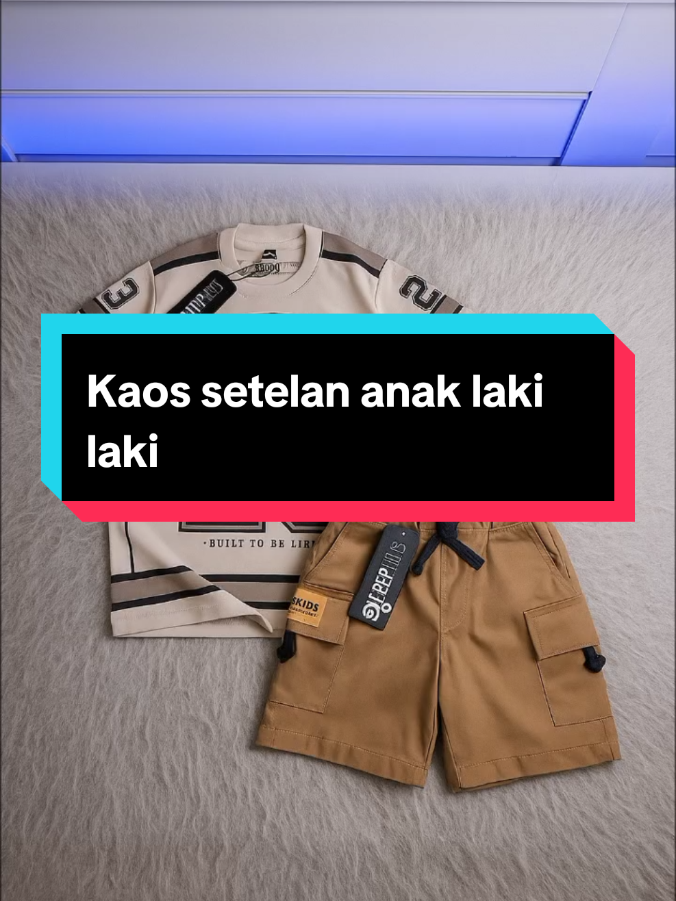 Setelan Anak Laki Laki Kaos Jersey bahan cotton combed dan celana cargo pdk premium usia 1-12 tahun #kaosjersey #outfitanak #kekinianbanget #kaospremium #fyp 