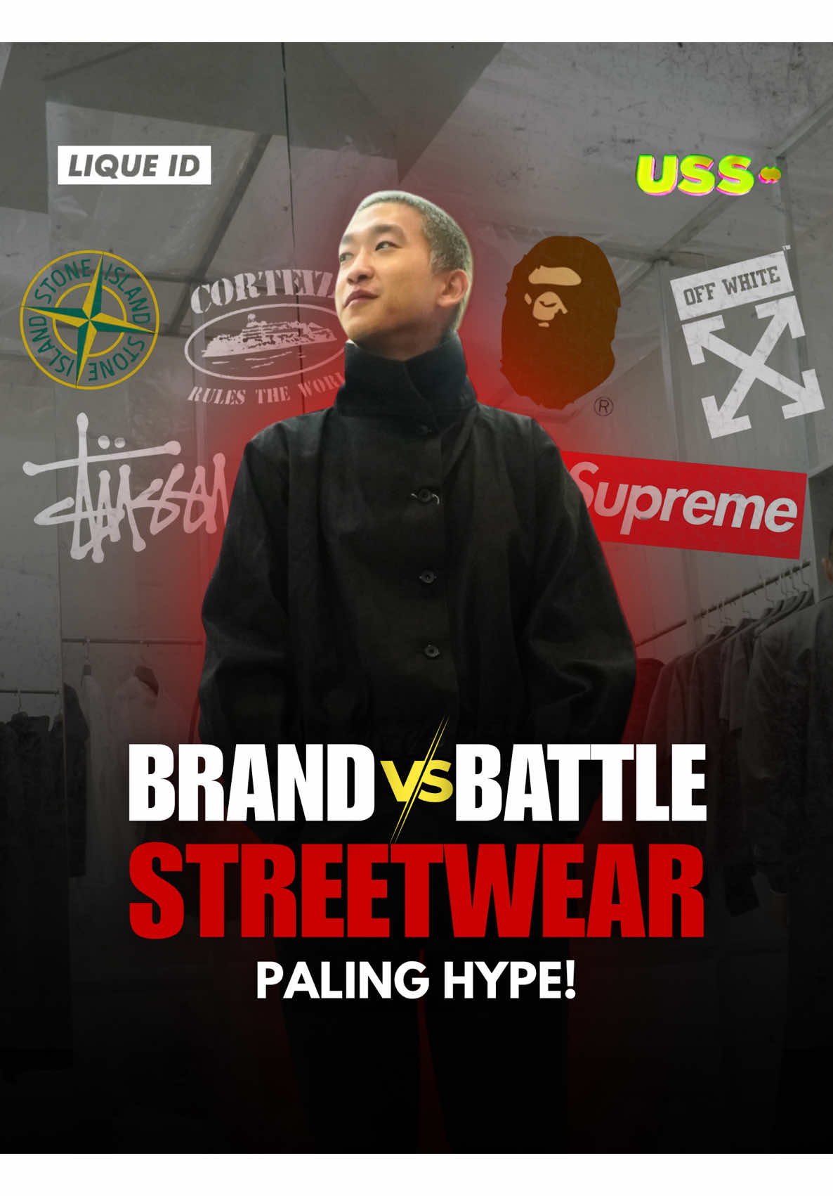Brand Battle🤺⚔️ Setia banget ya pilihan abangnya😬 Kalau kalian bakalan pilih brand apa?🤔 ____ #LIQUExUSS2025 #LiqueTalks #LiqueTrend #LiqueId #StreetwearBrand