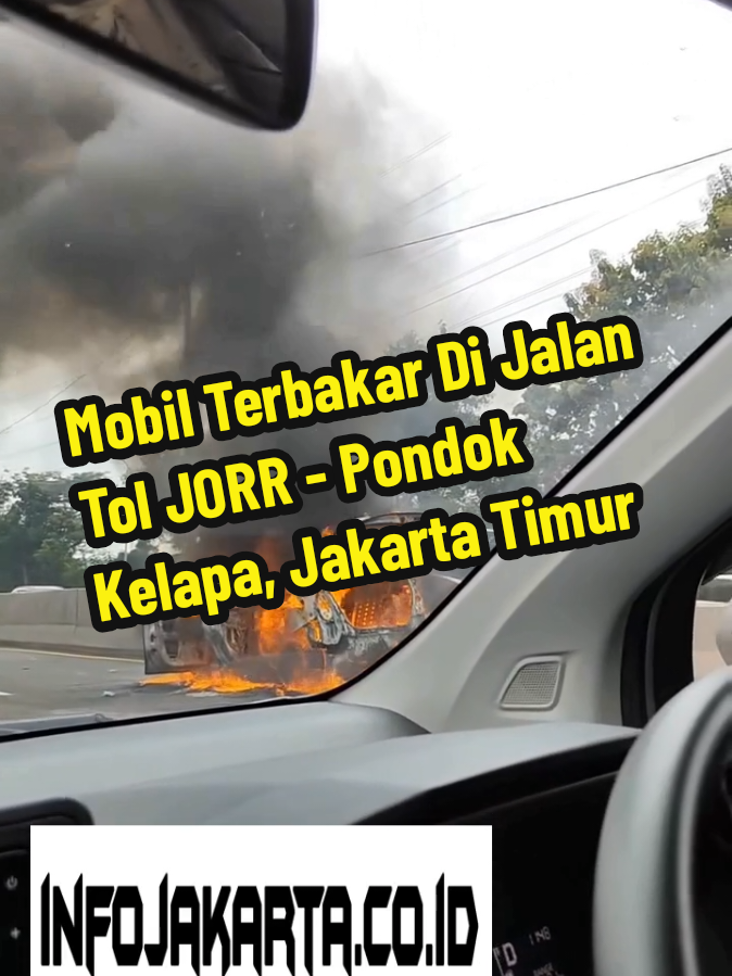 Sabtu siang, 15 November 2025, dilaporkan mobil terbakar di Jalan Tol JORR KM.46 (arah Jati Asih, Bekasi). Tepatnya dekat Grand Kota Bintang dan pintu tol Pondok Kelapa, Jakarta Timur. Mohon berhati-hati dalam berkendara. #pondokkelapa #jakartatimur  ----- Ikuti akun kami untuk update informasi terkini Jakarta dan sekitarnya ----- 📹 : ig via wawamaisa.f
