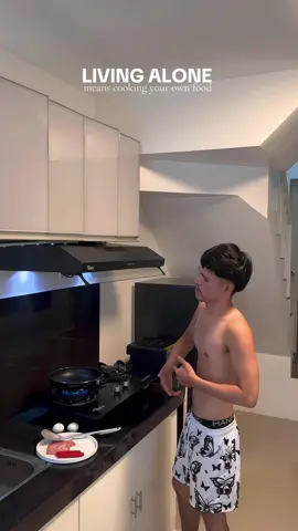 LIVING ALONE means cooking your own food #livingalone 