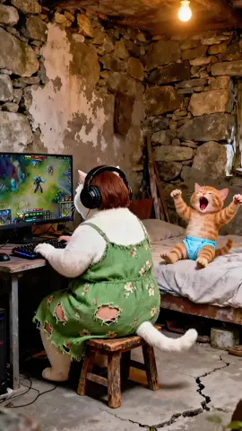 #😭 #cat #aicat #cartoon #orangecat 